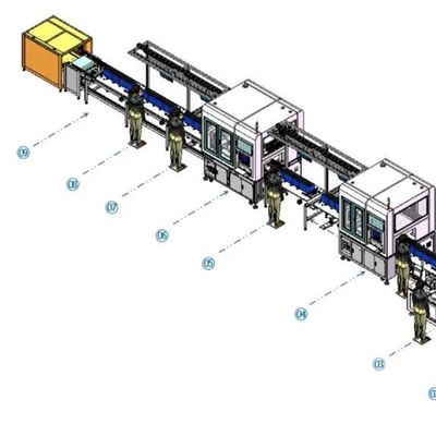 kopen 18650 Assemblagelijn voor lithium-ionbatterijpakketten met cilindrische cellen voor een-/dubbelgroep online vervaardiging