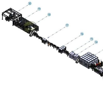 comprare Linea di produzione di batterie a quattro assi 10 ppm Lithium Battery Pack Assembly Line Modulo di produzione fabbricazione online